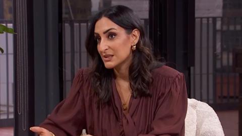 Dr Punam Krishan speaking on Morning Live on her recent breast cancer diagnosis.