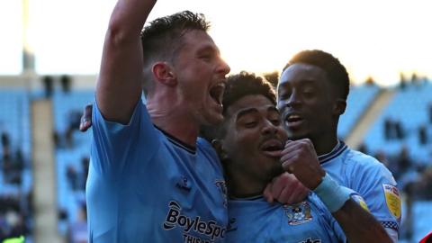 Coventry celebrate Dom Hyam's late winner