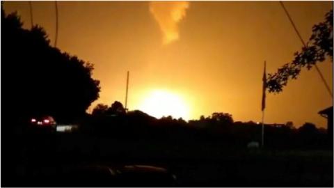 Explosion at a pipeline in Kentucky