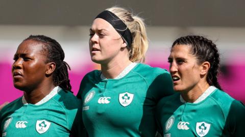 Linda Djougang, Sam Monaghan and Amee-Leigh Costigan