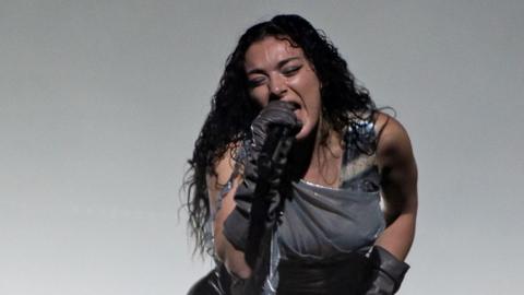 Charli XCX performs at Roskilde Festival 2024 on July 05, 2024 in Roskilde, Denmark