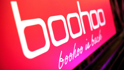 Red and pink Boohoo logo