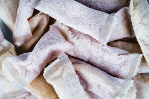 Close up picture of pouches
