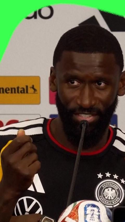 Antonio Rudiger during a World Cup press conference