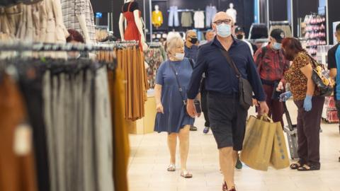 Shoppers in Primark on London's Oxford Street when shops reopened in June 2020