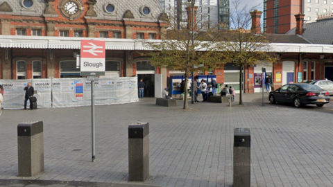 A Google Maps picture of Slough train station.