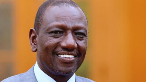 Kenyan President William Ruto arrives for the Compact with Africa (CwA) conference at the Bellevue Palace in Berlin, Germany, 20 November 2023.