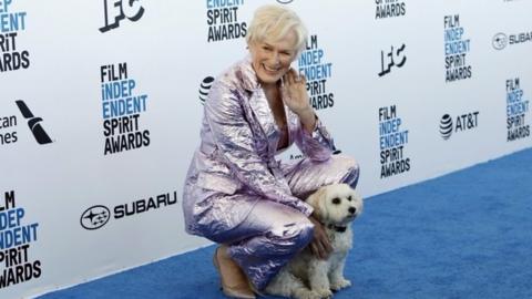 Glenn Close and her dog