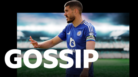 Conor Coady of Leicester City during the Premier League match between Leicester City FC and Liverpool FC at The King Power Stadium on April 20, 2025 in Leicester, England. 