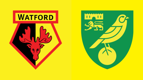 Watford and Norwich City club badges