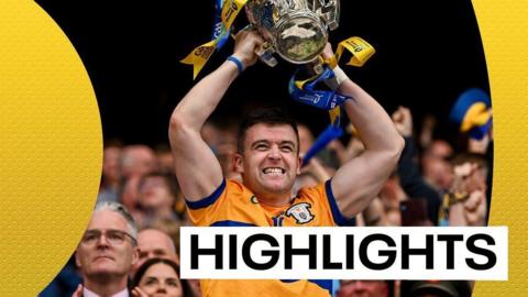 Tony Kelly lifts the Liam McCarthy Cup