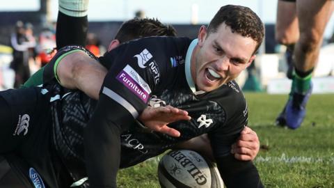 George North scored Ospreys' early try in Galway