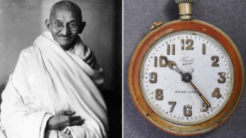 Mahatma Gandhi and his pocket watch