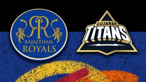 Rajasthan Royals v Gujarat Titans badge graphic