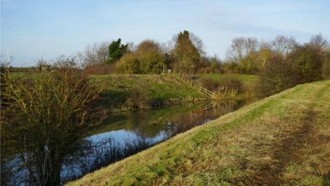 General view of Louth Canal near Tetney Lock