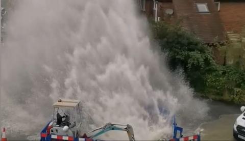 Water wain leak in Guildford 