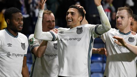 Grimsby celebrate scoring