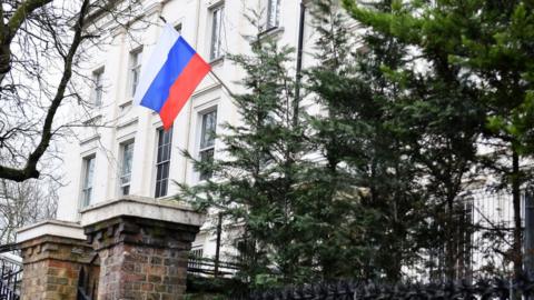 The Russian embassy in London.