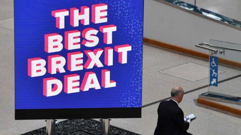Brexit sign at Tory party conference
