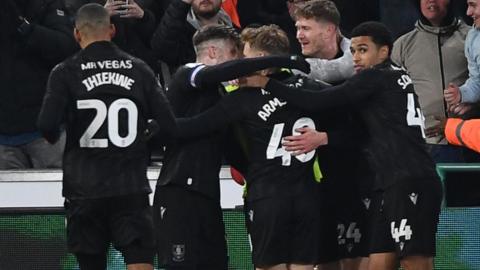 Sheffield Wednesday celebrate Michael Smith's winner