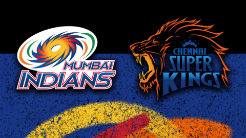Mumbai Indians v Chennai Super Kings badge graphic