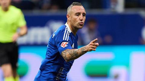 Real Oviedo midfielder Santi Cazorla