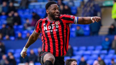 Jamille Matt of Walsall FC celebrates