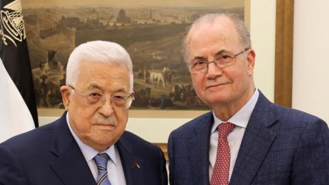 Palestinian President Mahmoud Abbas appoints Mohammed Mustafa as prime minister of the Palestinian Authority (PA), in Ramallah, in the Israeli-occupied West Bank (14 March 2024)