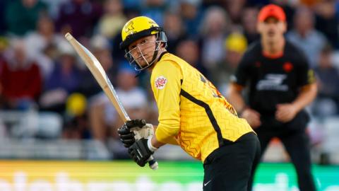 Aneurin Donald batting for Trent Rockets