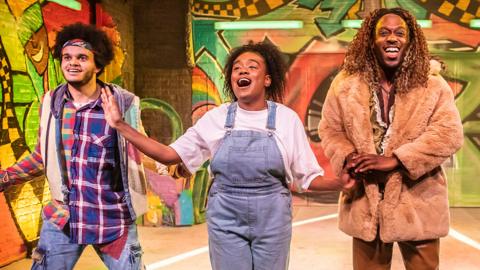 Tarik Fimpong, Cherelle Williams and Jonathan Andre in The Wiz at Hope Mill Theatre