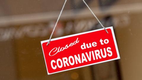 Closed due to Coronavirus sign