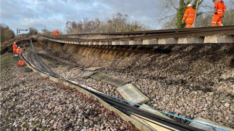 The landslip near Hook