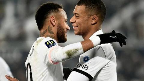 Neymar and Kylian Mbappe