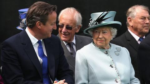 The Queen and David Cameron at the 800th anniversary of the Magna Carta