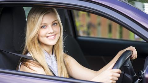 young female driver