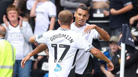 Kayden Jackson celebrates scoring for Derby County against Middlesbrough