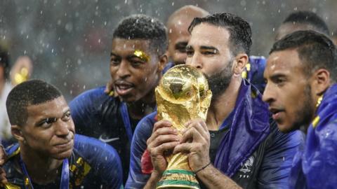 France celebrate winning the World Cup