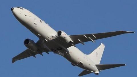 P8 Poseidon flying