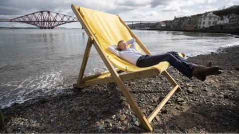 Scottish Liberal Democrat leader Willie Rennie on the Scottish Election campaign trail in South Queensferry. Picture date: Thursday March 25, 2021.