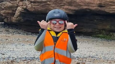 Six-year-old Theo who solo-sailed around Hilbre Island