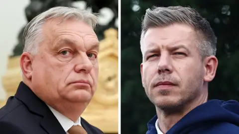 Viktor Orban and Peter Magyar