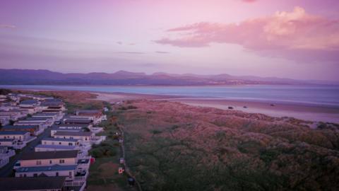 A caravan park in Porthmadog