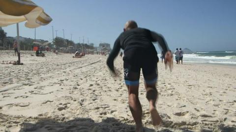 Man takes part in Bolt challange