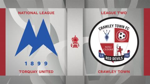 Torquay United v Crawley Town badge graphic