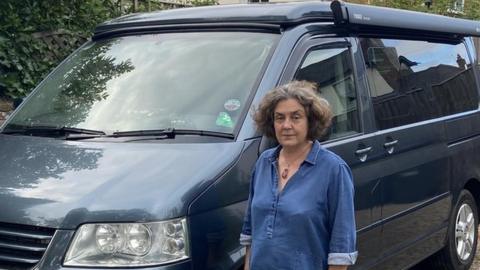 Ruth Costello with her vehicle
