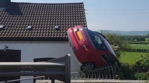 Car crash on Victoria Road near Bready