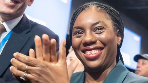 Kemi Badenoch clapping at Conservative conference