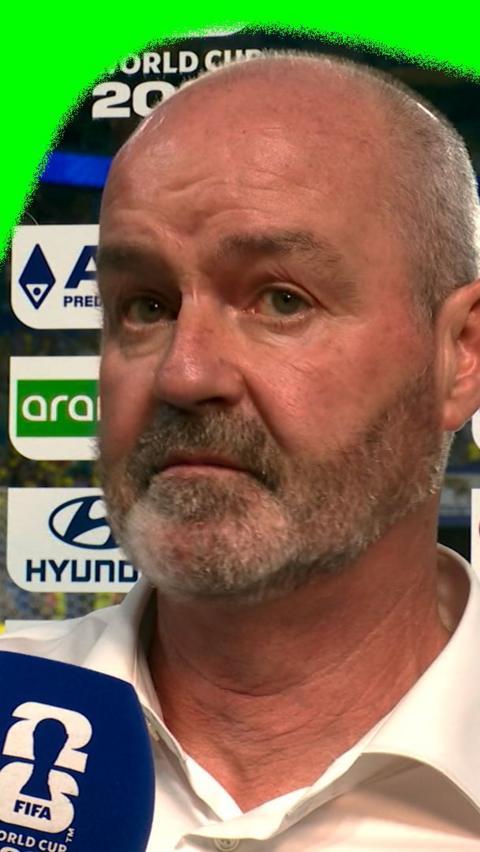 Steve Clarke gives a post-match interview after Scotland played Brazil in the 2026 World Cup