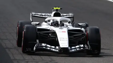 Cadillac's Valtteri Bottas on track during the 2026 Belgian Grand Prix