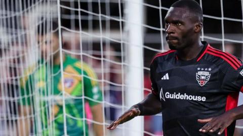 Christian Benteke celebrates a goal for DC United